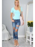 Damenhose mit Löchern Jeans 98940 - Online-Shop - Boutique